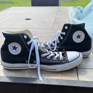 CONVERSE CHUCK TAYLOR ALL STAR men’s black high top sneakers 12 good condition